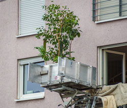Umzug in Mainz da haben Profis Aussenaufzüge